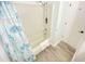Bathroom with tub and shower, and seahorse decor at 202 75Th Ave N # 5704/5705, Myrtle Beach, SC 29572