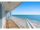 Balcony offering stunning ocean and beach views at 2501 S Ocean Blvd. # 1111, Myrtle Beach, SC 29577