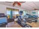 Modern fitness center with ocean views, featuring treadmills and elliptical machines at 6804 N Ocean Blvd. # 1147, Myrtle Beach, SC 29572