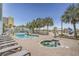 Resort-style pool, hot tub, and lounge chairs with beach access at 6804 N Ocean Blvd. # 1147, Myrtle Beach, SC 29572