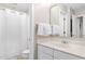 Clean bathroom with shower/tub combo and updated vanity at 204 Baslow Ct. # 20-H, Myrtle Beach, SC 29572