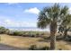 Landscaped yard with ocean view and palm trees at 201 76Th Ave. N # D-1, Myrtle Beach, SC 29572