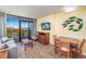 Living room with ocean view and balcony access at 201 77Th Ave. N # 923, Myrtle Beach, SC 29572