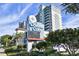 Oceanfront resort entrance, Compass Cove, with signage and landscaping at 2301 S Ocean Blvd. # Ph22, Myrtle Beach, SC 29577