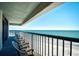 Spacious balcony boasting stunning ocean views and comfortable seating at 2301 S Ocean Blvd. # Ph22, Myrtle Beach, SC 29577