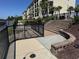 Gated entrance to the community with landscaping and guard house at 249 Venice Way # 3105, Myrtle Beach, SC 29577