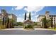 Gated entrance to the community with landscaping at 249 Venice Way # 3105, Myrtle Beach, SC 29577
