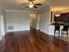 Open concept living area with hardwood floors and views of the water at 249 Venice Way # 3105, Myrtle Beach, SC 29577