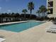 Community pool with lounge chairs and palm trees at 249 Venice Way # 3105, Myrtle Beach, SC 29577