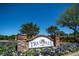 Community entrance sign with landscaping and brick pillars at 598 Blue Stem Dr. # 52D, Pawleys Island, SC 29585