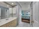 Bathroom with beige vanity, tiled floor, and shower/tub combo at 300 Shorehaven Dr. # I-2, North Myrtle Beach, SC 29582