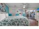 Main bedroom with a queen-size bed and balcony access at 300 Shorehaven Dr. # I-2, North Myrtle Beach, SC 29582