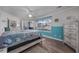 Main bedroom with beachy decor, dresser, and access to balcony at 300 Shorehaven Dr. # I-2, North Myrtle Beach, SC 29582