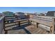 Spacious wooden deck with built-in benches, offering scenic views at 431 28Th St. S, Sunset Beach, NC 28468