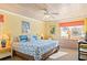 Spacious main bedroom with king-size bed and ocean decor at 431 28Th St. S, Sunset Beach, NC 28468