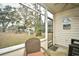 Relaxing screened porch overlooks grassy backyard at 4450 Little River Inn Ln. # 602, Little River, SC 29566