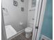 Small half bathroom with white vanity and toilet at 6001 - 1081 S Kings Hwy., Myrtle Beach, SC 29575