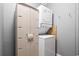Stackable washer and dryer in laundry closet at 609 Hillside Dr. S # D-17, North Myrtle Beach, SC 29582