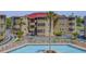 Community pool adjacent to condo building at 609 Hillside Dr. S # D-17, North Myrtle Beach, SC 29582