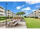 Outdoor grilling area with picnic tables at 9670 Shore Dr. # 126, Myrtle Beach, SC 29572