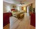 King bedroom with wood furniture and neutral decor at 9994 Beach Club Dr. # 103, Myrtle Beach, SC 29572