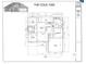 House floor plan displaying a 3 bedroom layout with open living spaces at Tbb 20 Privetts Rd., Conway, SC 29526