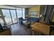 Living room with ocean view and comfortable seating at 2701 S Ocean Blvd. # 809, North Myrtle Beach, SC 29582