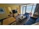 Living area featuring ocean views and comfortable furniture at 2701 S Ocean Blvd. # 809, North Myrtle Beach, SC 29582