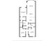 Floor plan showing 2 bedrooms, 2 baths, and open living area at 4519 N Plantation Dr. # X-9, Little River, SC 29566