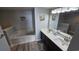 Bathroom boasts a double vanity and a relaxing soaking tub at 501 S Ocean Blvd. # 601, North Myrtle Beach, SC 29582