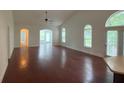 Large living room with hardwood floors and vaulted ceilings at 333 William St., Myrtle Beach, SC 29577