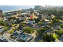 Aerial perspective of a house near the beach at 1010 Perrin Dr., North Myrtle Beach, SC 29582