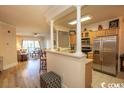 Modern kitchen with stainless steel appliances at 2180 Waterview Dr. # 133, North Myrtle Beach, SC 29582