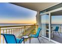 Balcony with ocean view and comfortable seating at 2711 S Ocean Blvd. S # 1421, North Myrtle Beach, SC 29582
