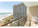 Balcony with ocean and resort pool views at 4800 S Ocean Blvd. # 809, North Myrtle Beach, SC 29582