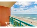 Balcony overlooking the ocean and beach at 2207 S Ocean Blvd. # 915, Myrtle Beach, SC 29577