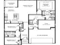 Open floor plan with 3 bedrooms, 2 baths, and 2-car garage at 4133 Bayhill St., Myrtle Beach, SC 29579