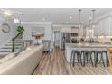 Modern kitchen with granite counters, stainless steel appliances, and island at 6001- Mh12B S Kings Hwy., Myrtle Beach, SC 29575