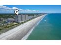 Aerial view of oceanfront building and beach at 2801 S Ocean Blvd. # 1838, North Myrtle Beach, SC 29582