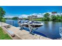 Private boat lift on the water, perfect for enjoying waterfront living at 128 Causey St., Myrtle Beach, SC 29577