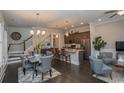Open kitchen with island and seating at 852 Iris St. # F, Myrtle Beach, SC 29577