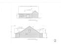 Detailed architectural drawings showing the rear and side elevations at 882 Liberty Church Rd., Loris, SC 29569