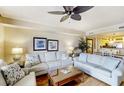 Bright living room, featuring two sofas and a coffee table at 100 North Beach Blvd. # 306, North Myrtle Beach, SC 29582