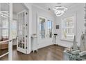 Bright foyer with hardwood floors and French doors at 312 West Palms Dr., Myrtle Beach, SC 29579