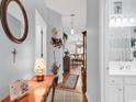 Bright entryway with a view into living room and bathroom at 7109 Sweetwater Blvd. # 7109, Murrells Inlet, SC 29576
