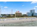 Aerial view of hotel's beachfront location near attractions at 1200 N Ocean Blvd. # 1002, Myrtle Beach, SC 29577