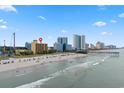 Aerial view of hotel near beach and attractions at 1200 N Ocean Blvd. # 1002, Myrtle Beach, SC 29577