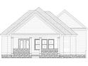 House plan showing front elevation at 583 Starlit Way, Myrtle Beach, SC 29579