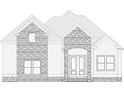 House plan showing front elevation at 583 Starlit Way, Myrtle Beach, SC 29579