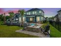 Spacious backyard oasis with a fire pit and a swimming pool at 2056 Summer Rose Ln., Myrtle Beach, SC 29579